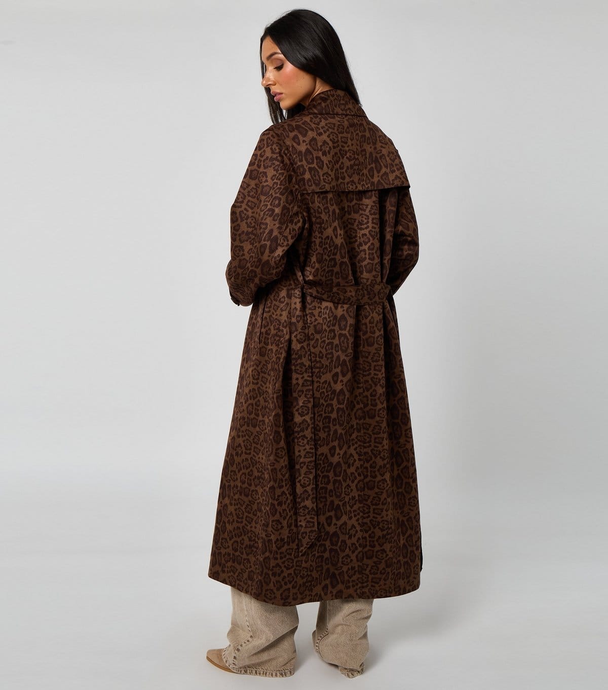 Urban Bliss Women's Brown Leopard Print Trench Coat Urban Bliss New Look - 4