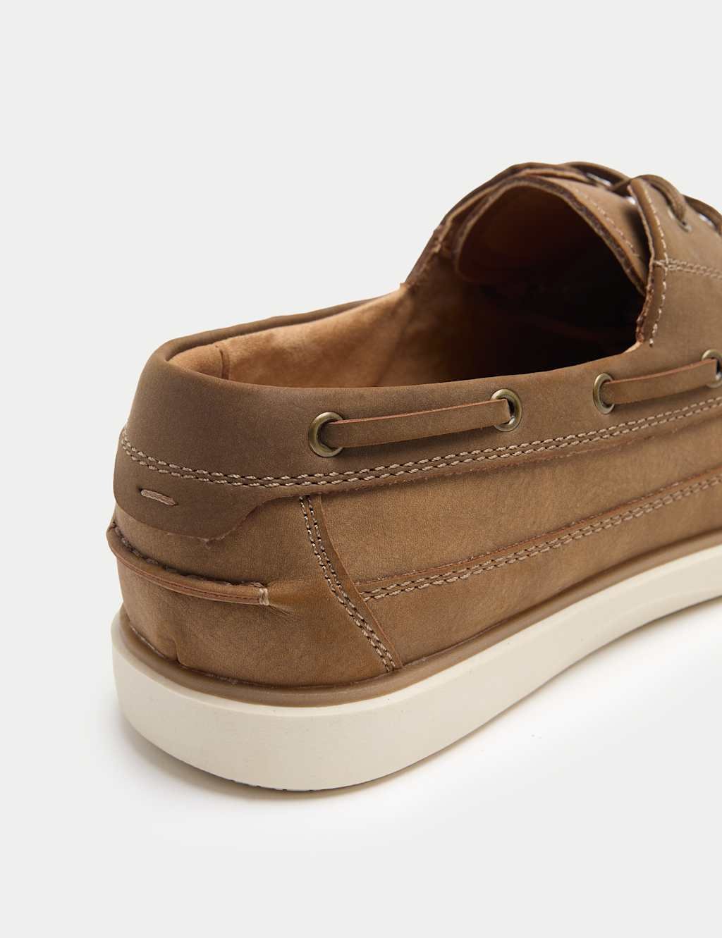 Marks & Spencer M&S White Sole Deck Shoes Tan - 2