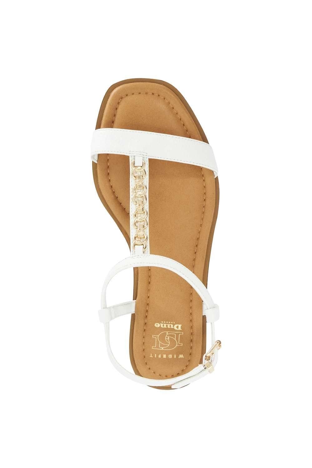 Dune London Dune London Women's Wide Fit 'Lollipops' Leather Sandals in White - 4