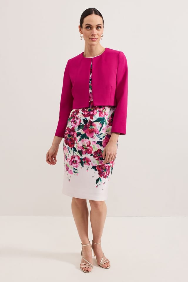 Phase Eight Phase Eight Women's Phoebe Cropped Tailored Jacket in Fuchsia - 3