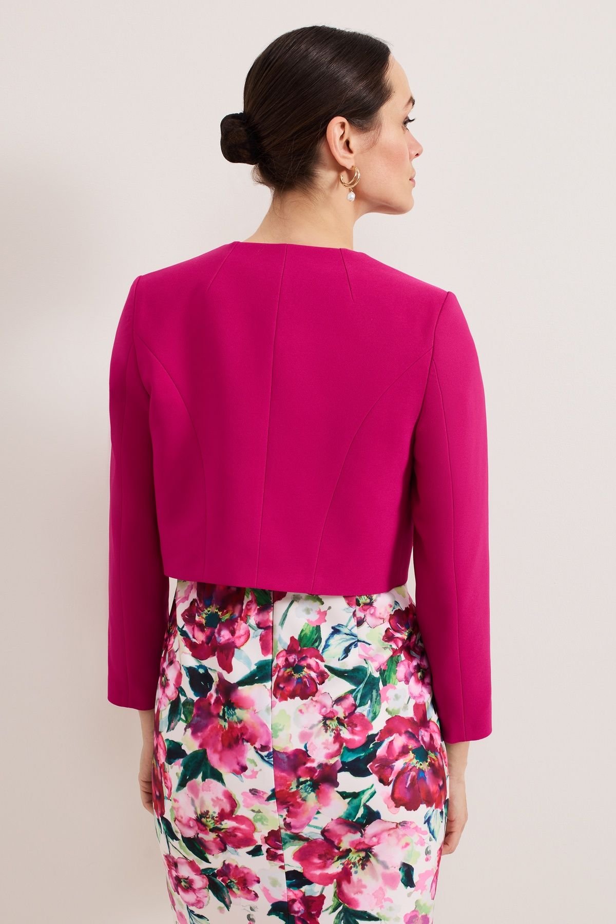 Phase Eight Phase Eight Women's Phoebe Cropped Tailored Jacket in Fuchsia - 4