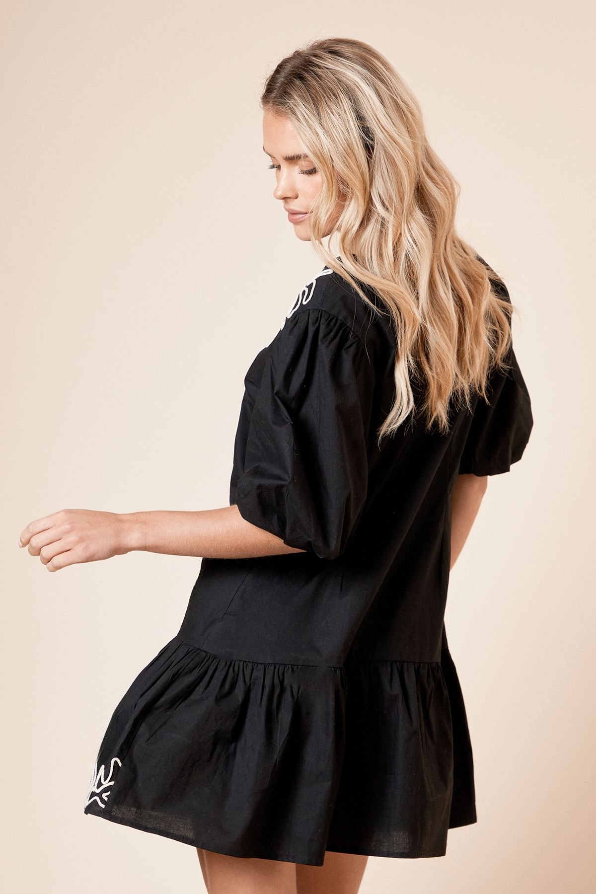 Dorothy Perkins Dorothy Perkins Women's Petite Cornelli Poplin Mini dress in Black - 3