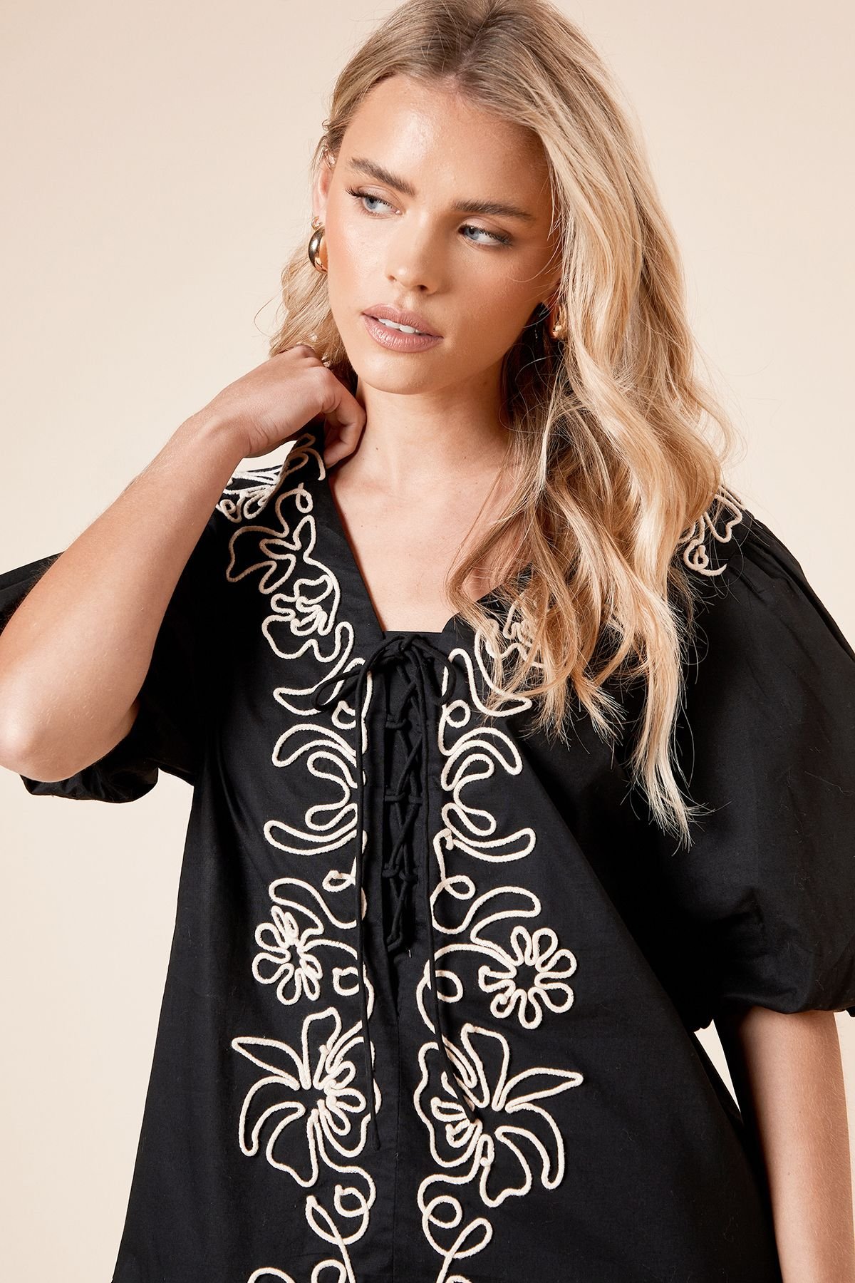 Dorothy Perkins Dorothy Perkins Women's Petite Cornelli Poplin Mini dress in Black - 4