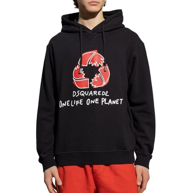 Dsquared2 Dsquared2 Men's One Life one Planet Black Hoodie - 3