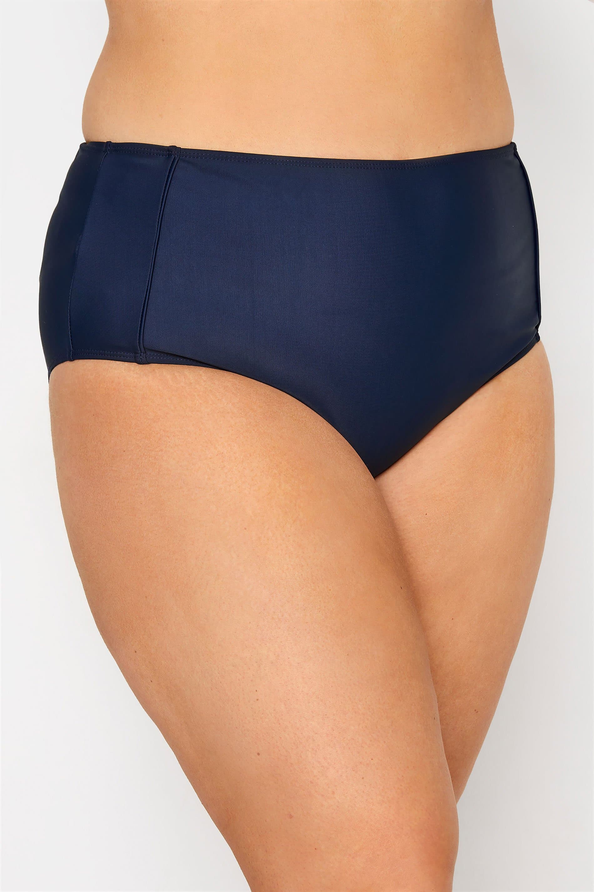 Yours Plus Size Navy Blue Tummy Control Bikini Brief