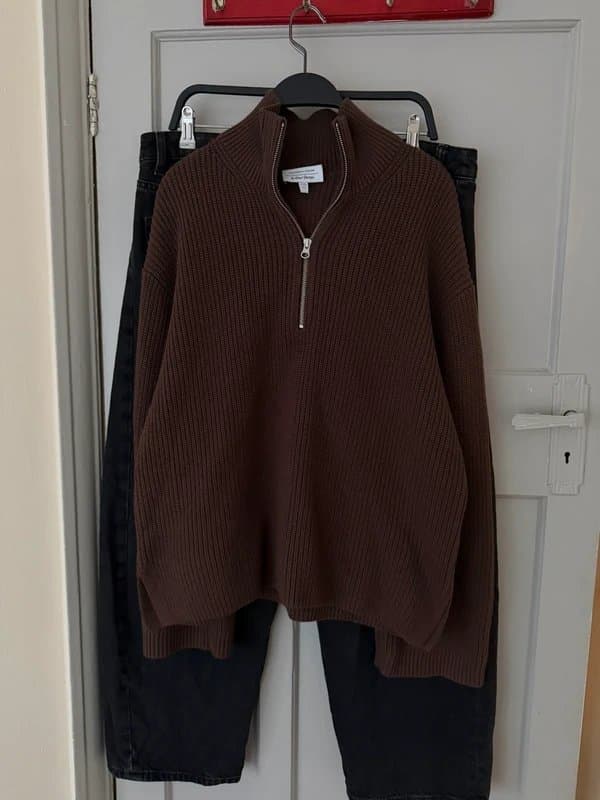 & Other Stories & other stories 1/4 zip jumper size xs oversized