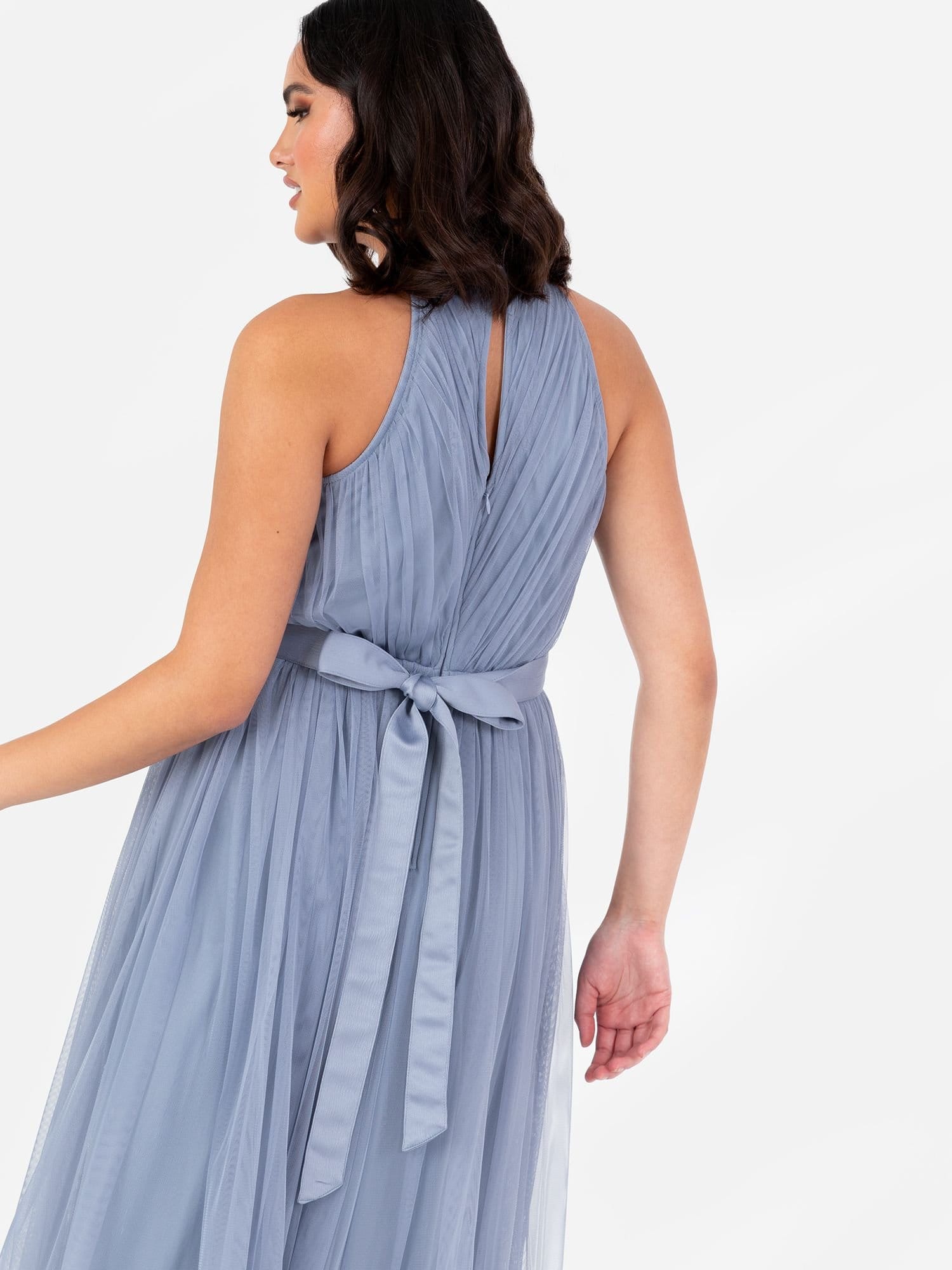 Anaya with Love Anaya with Love Women's Halter Neck Maxi Dress in Duck Egg Blue - 4