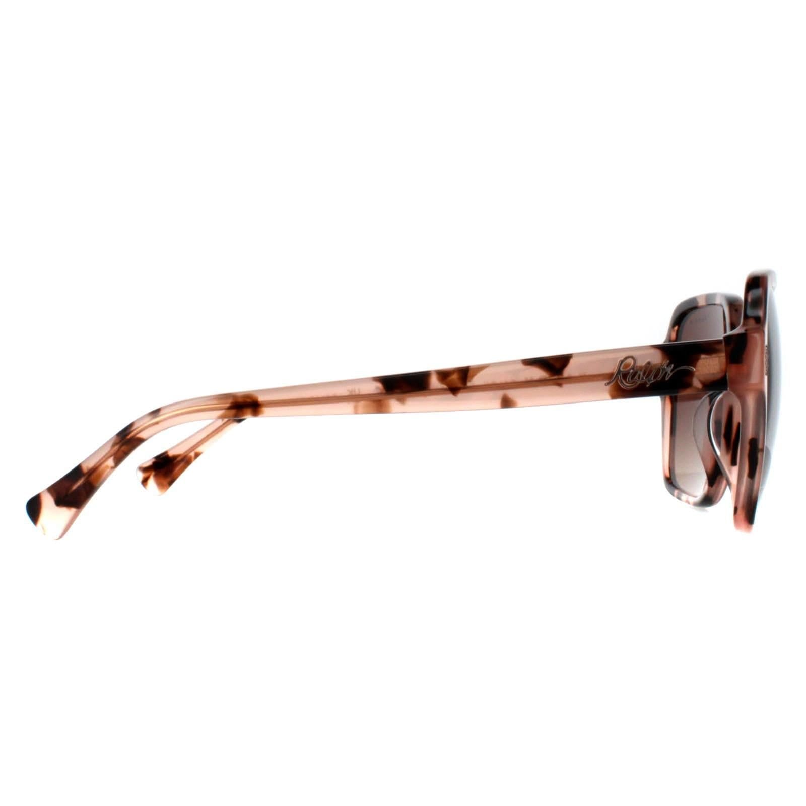 Ralph by Ralph Lauren Ralph by Ralph Lauren Women's Square Shiny Pink Havana Brown Gradient Polarized RA5304U - 4