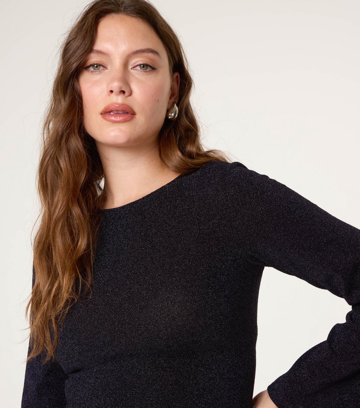 Blue Vanilla Women's Navy Glitter Mini Dress Blue Vanilla New Look - 3