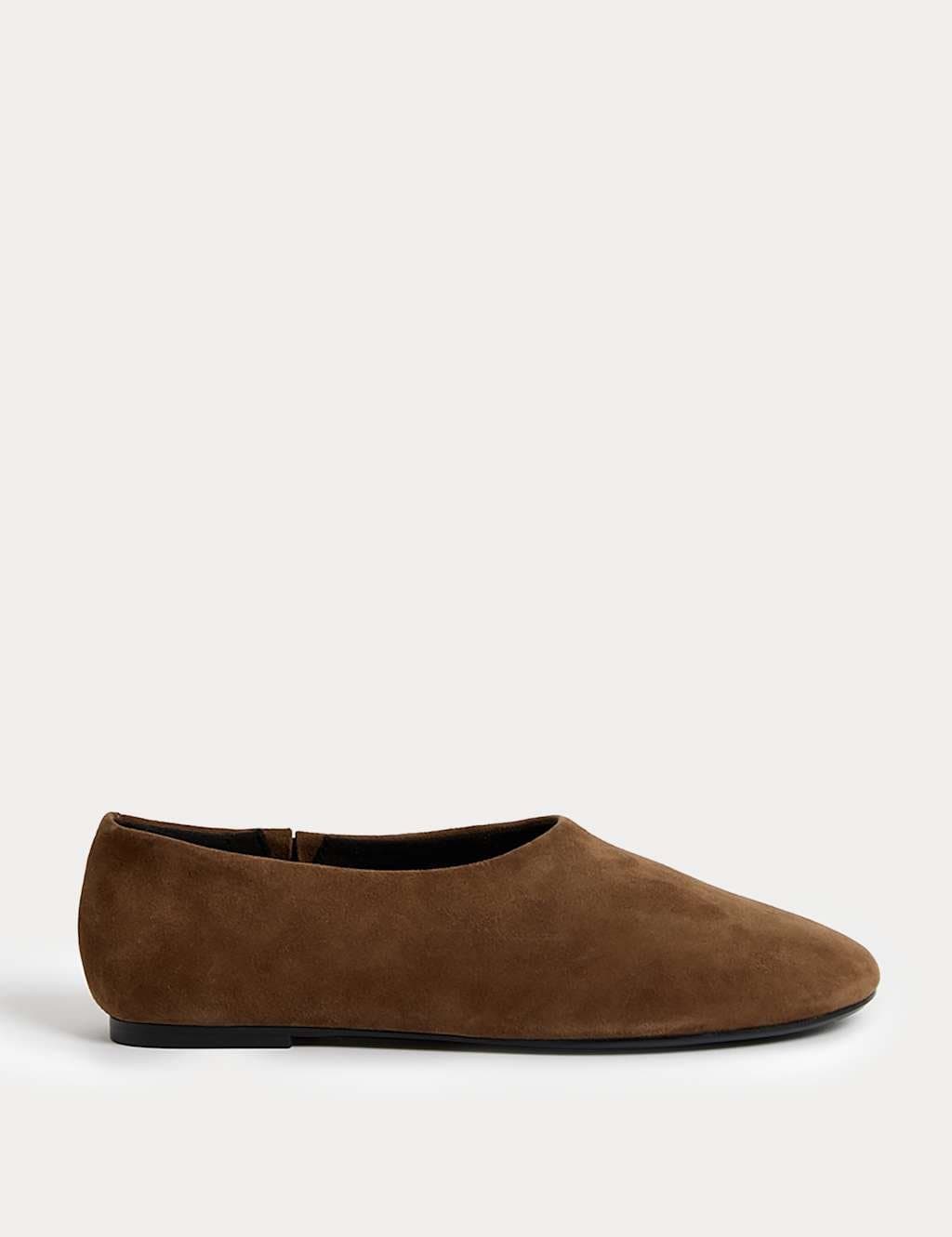 Marks & Spencer M&S Light Brown Suede Ballet Pumps