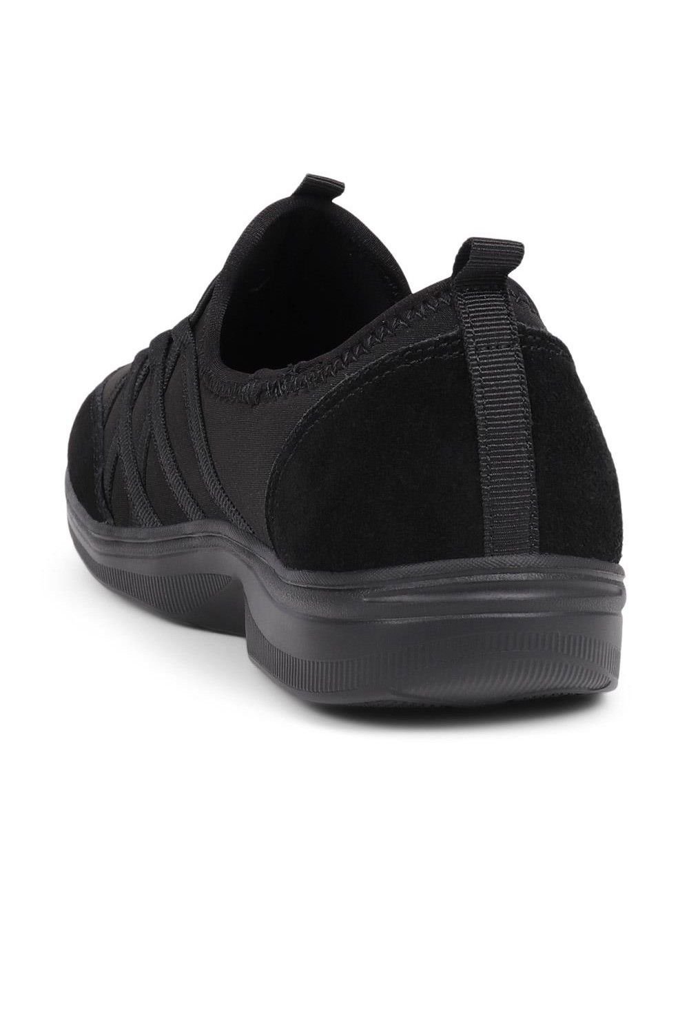 Easyfit Easyfit Women's Extra-Wide Bungee Lace Trainers in Black - 3
