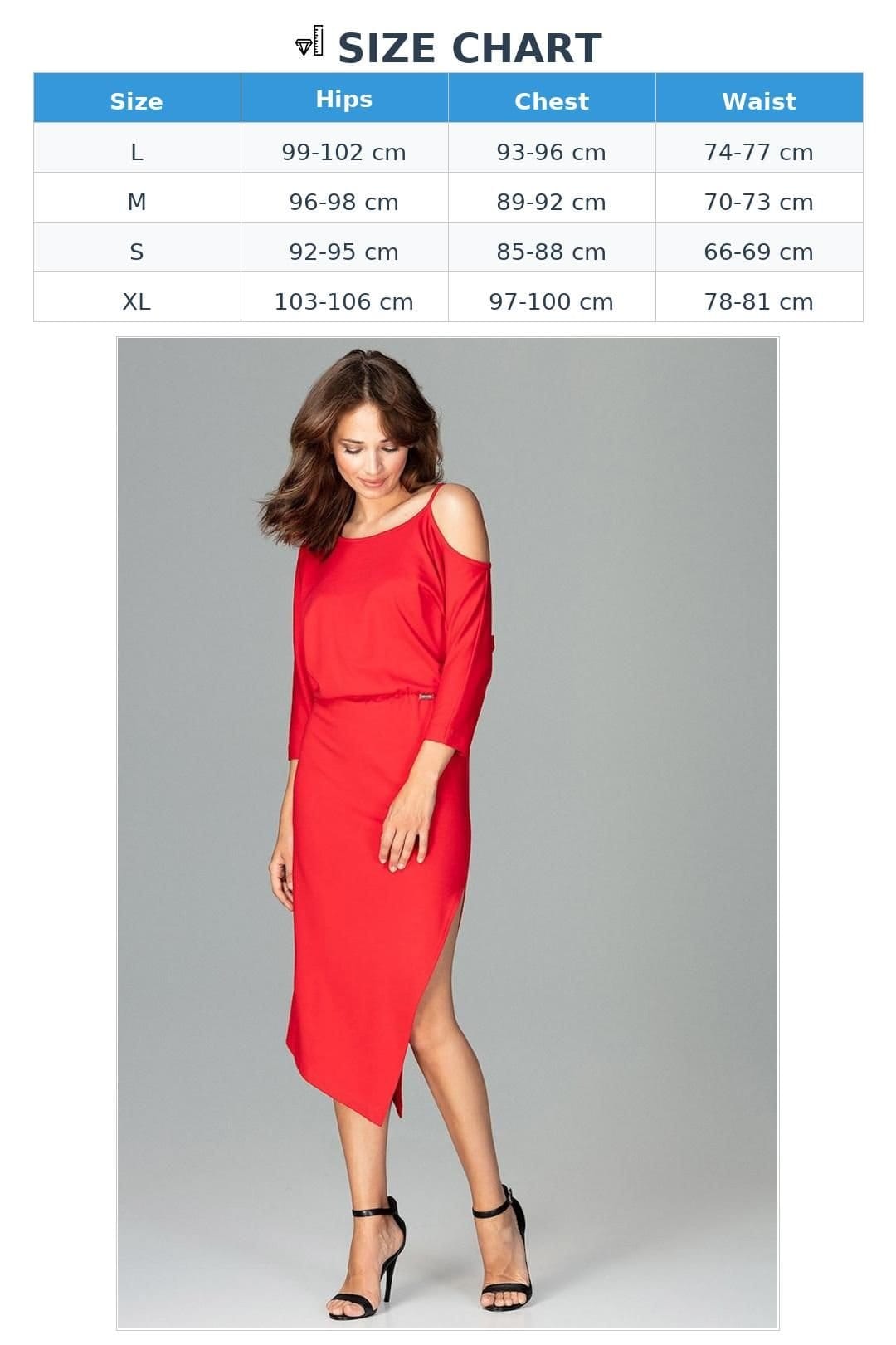 Love Lace Love Lace Women's Asymmetrical Kimono Sleeve Evening Dress with Slit in Red - 4