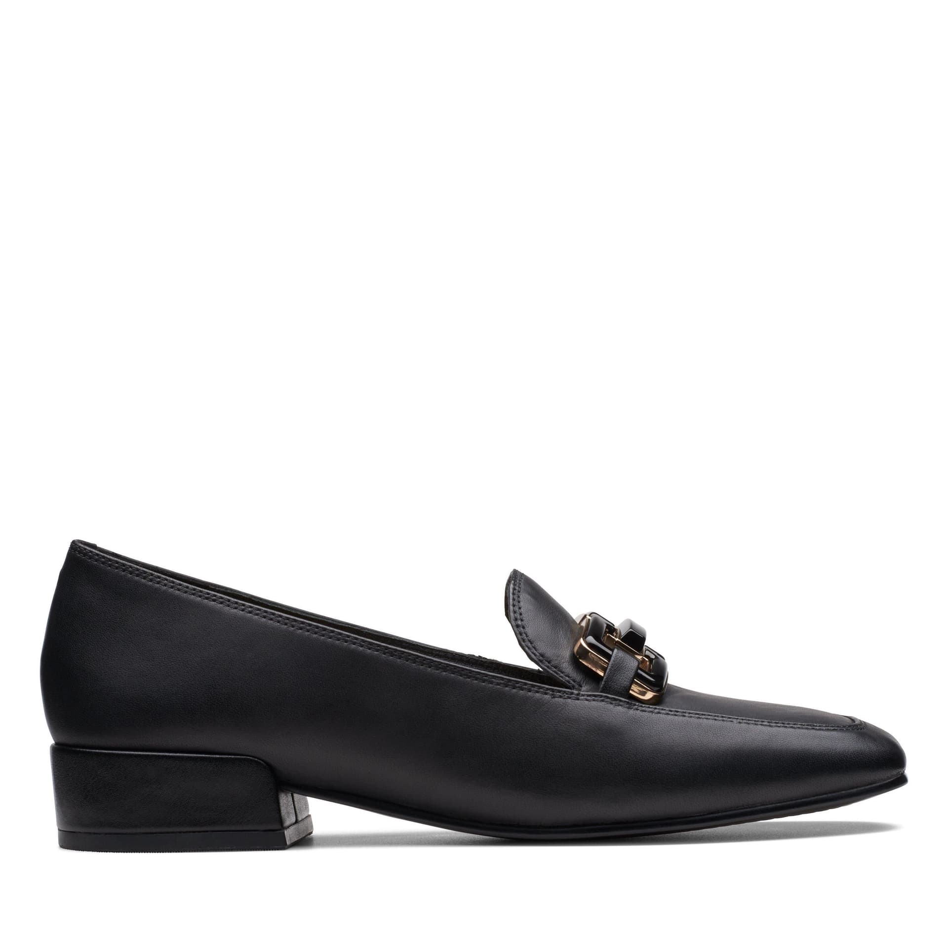 Clarks Clarks Women's Seren 30 Easy Black Leather Loafers, Slip Ons