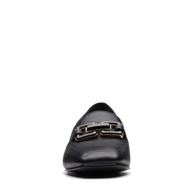 Clarks Clarks Women's Seren 30 Easy Black Leather Loafers, Slip Ons - 3