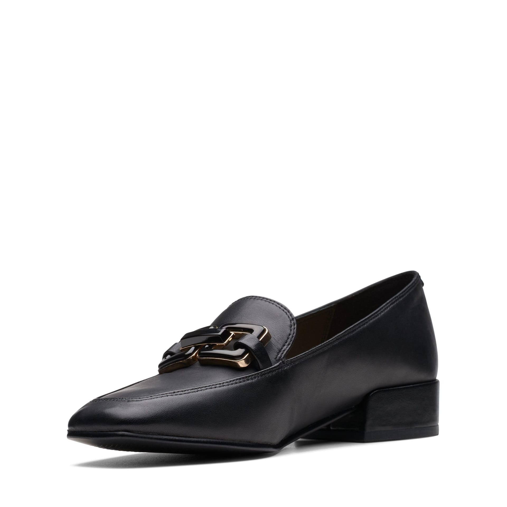 Clarks Clarks Women's Seren 30 Easy Black Leather Loafers, Slip Ons - 4