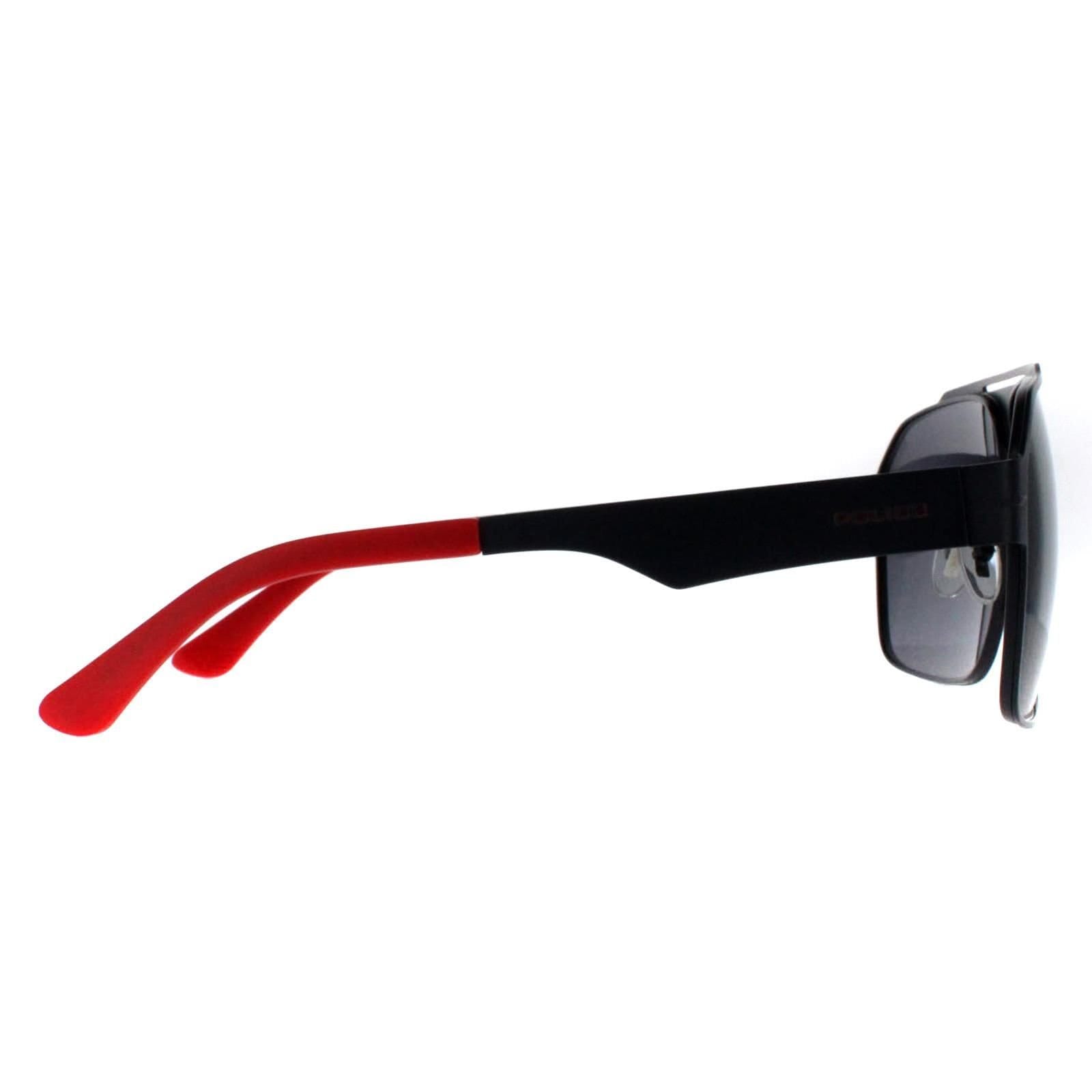 Police Police Men's Aviator Matte Dark Grey Smoke Polarized SPLL08M Summit 1 - 4