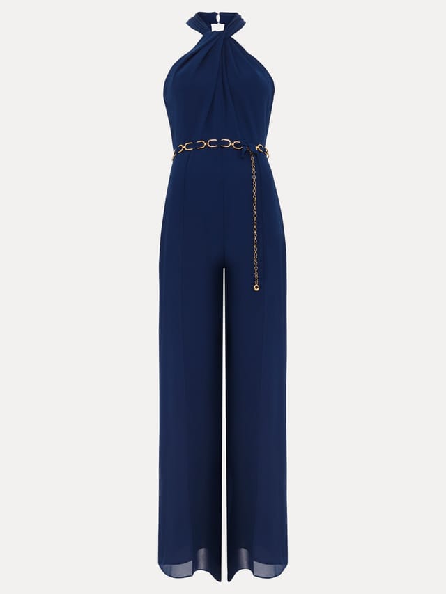 Phase Eight Phase Eight Women's Gwen Pleated Jumpsuit in Dark Navy - 2
