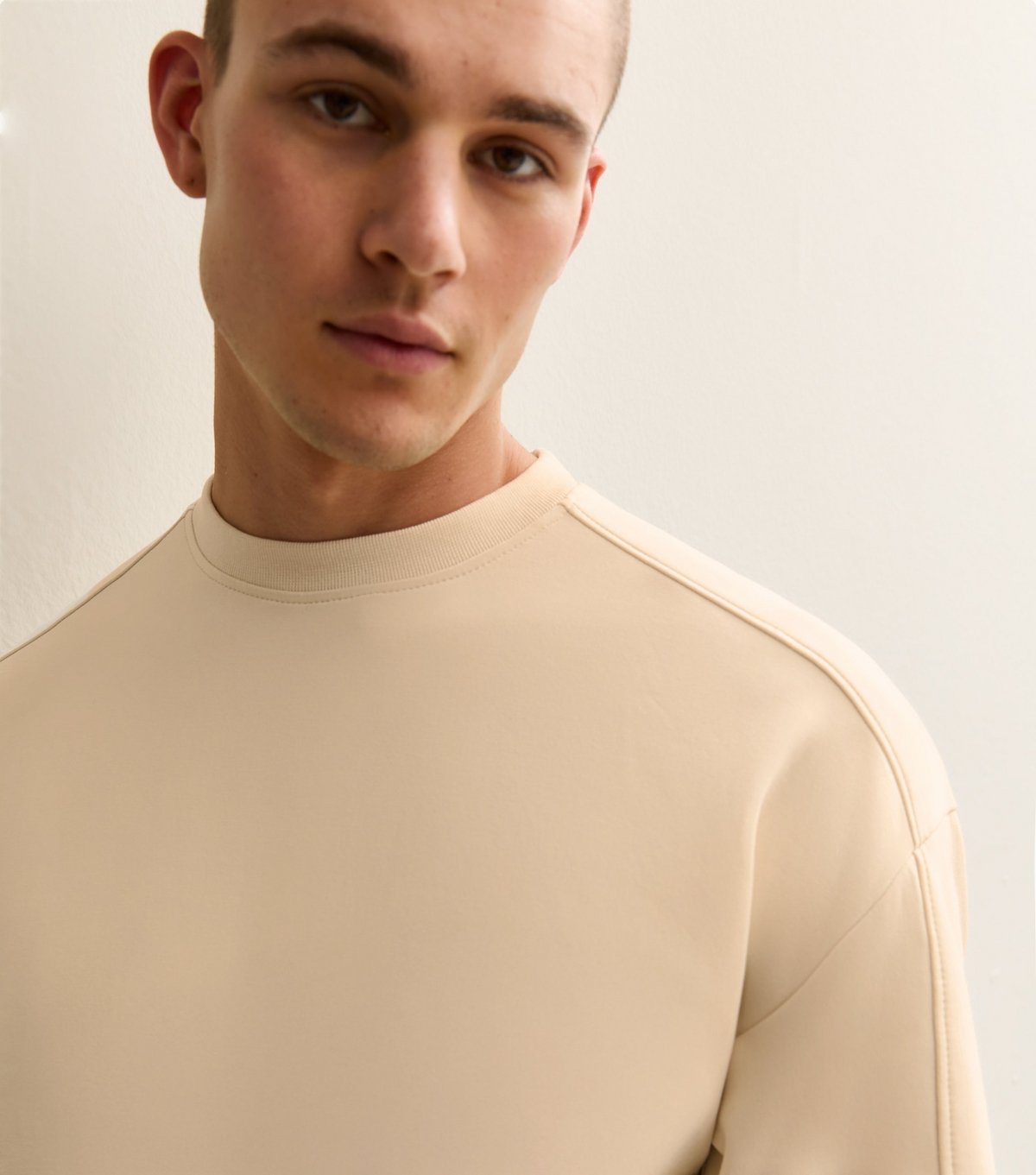 New Look Men's Off White Oversized Short Sleeve T-Shirt New Look - 2