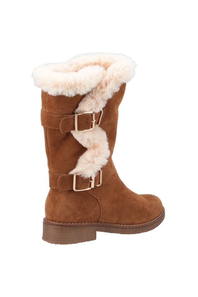 Hush Puppies Hush Puppies Women's 'Megan' Suede Leather Mid Boots in Tan - 2