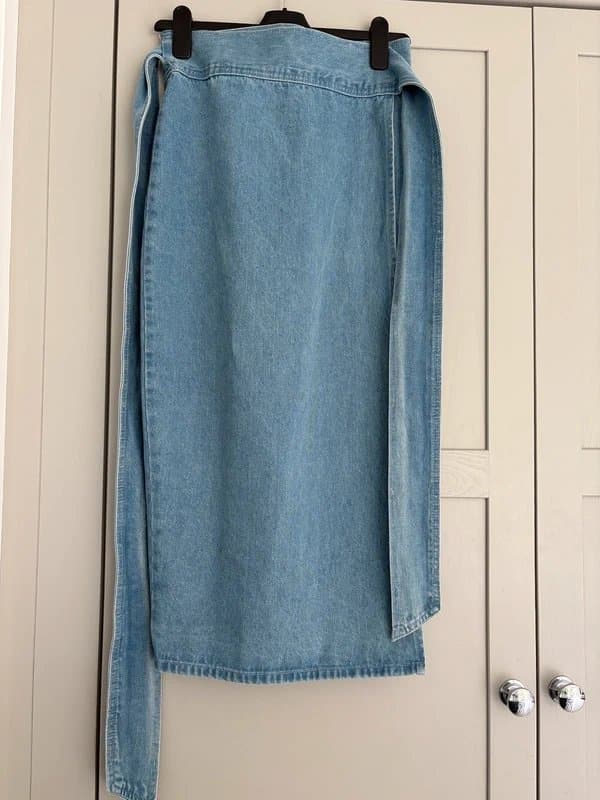 Never Fully Dressed Denim wrap jaspre skirt
