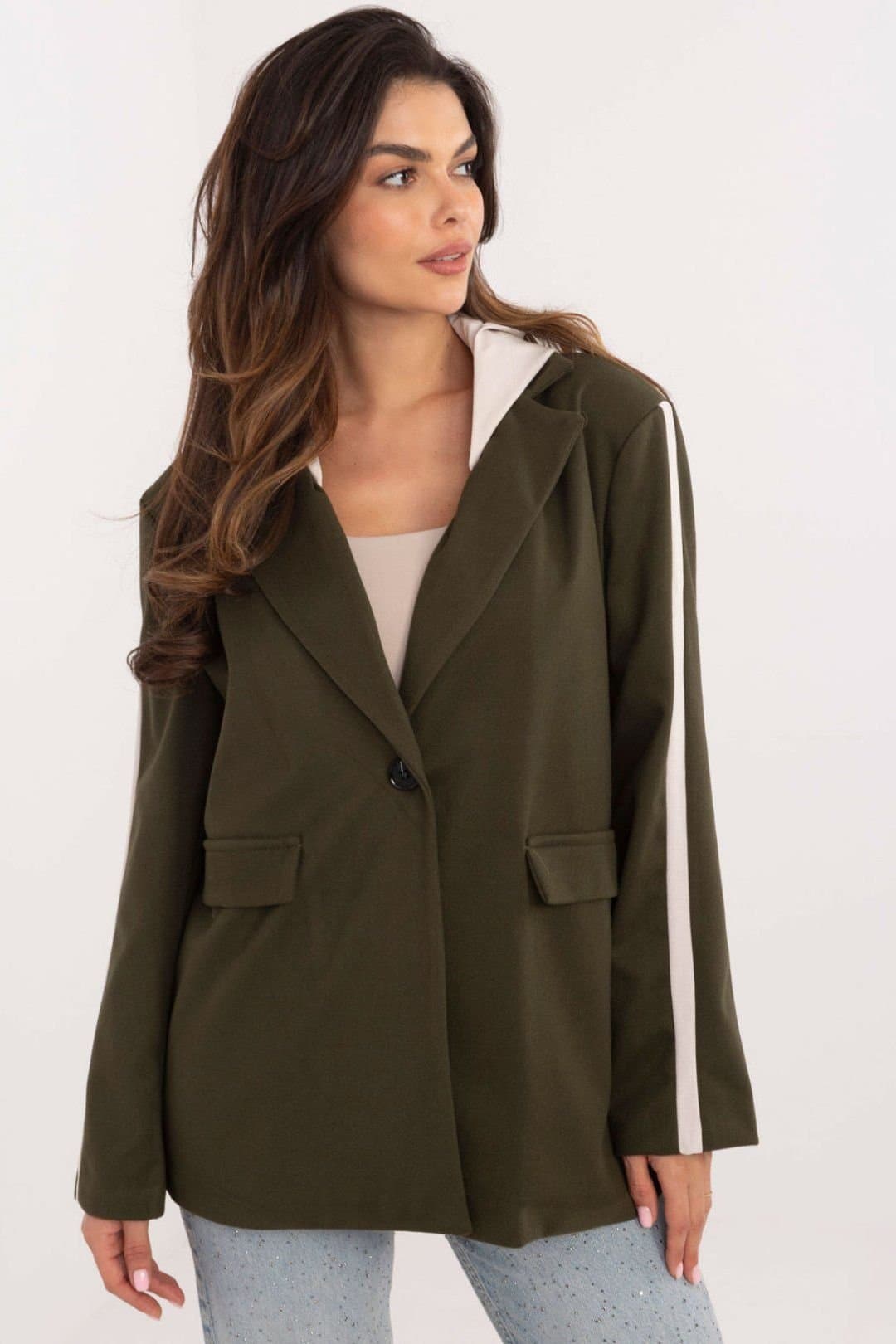 Love Lace Love Lace Green Sports Blazer with Detachable Hood