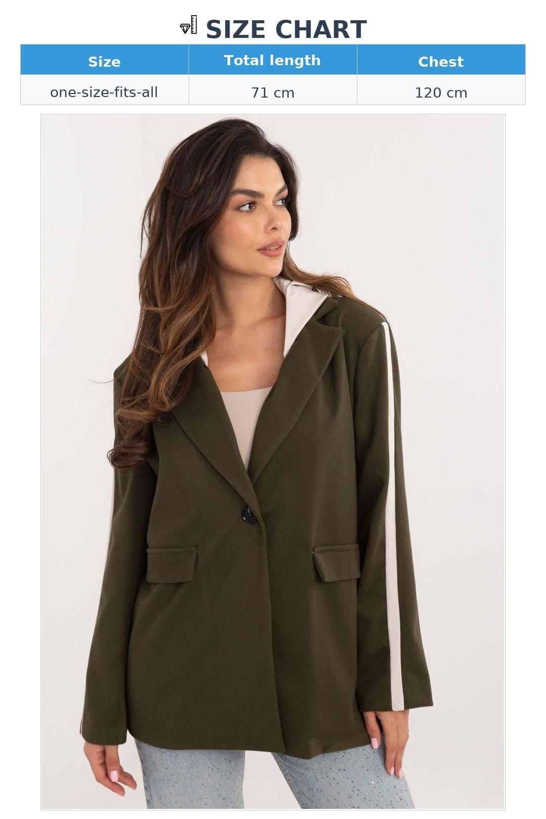 Love Lace Love Lace Women's Elegant Sports Blazer with Detachable Hood in Green - 4