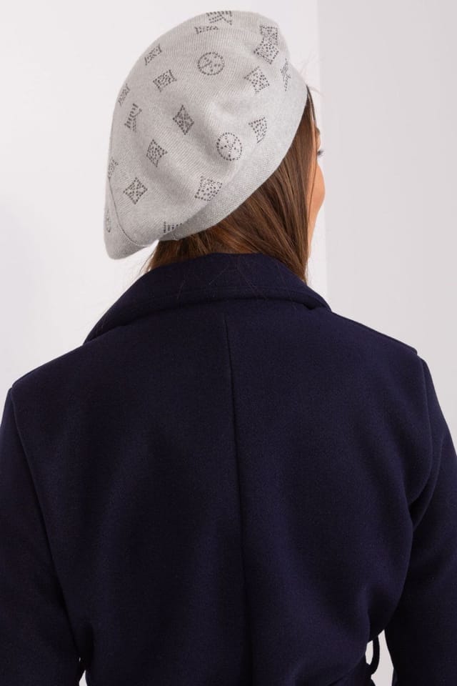 Love Lace Love Lace Women's Classic Knitted Beret Hat for Everyday Casual All Season Wear Comfort in Grey - 3