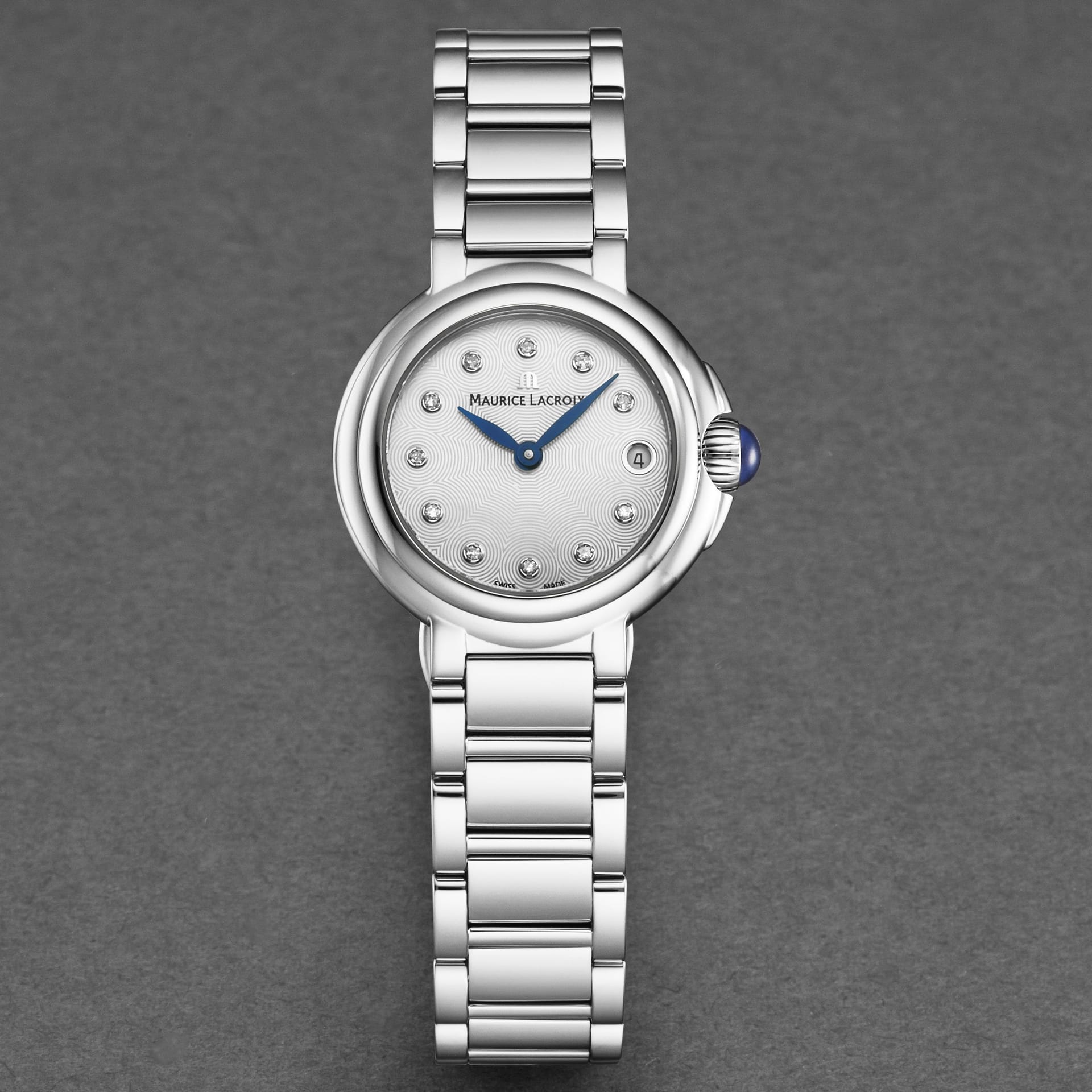 Maurice Lacroix Maurice Lacroix Women's 'Fiaba' Mother-of-pearl Dial Steel Bracelet Quartz Watch in Silver - 4