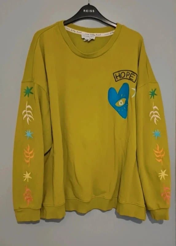 Never Fully Dressed Never Fully Dressed Lime Oversized Sweatshirt - size 18