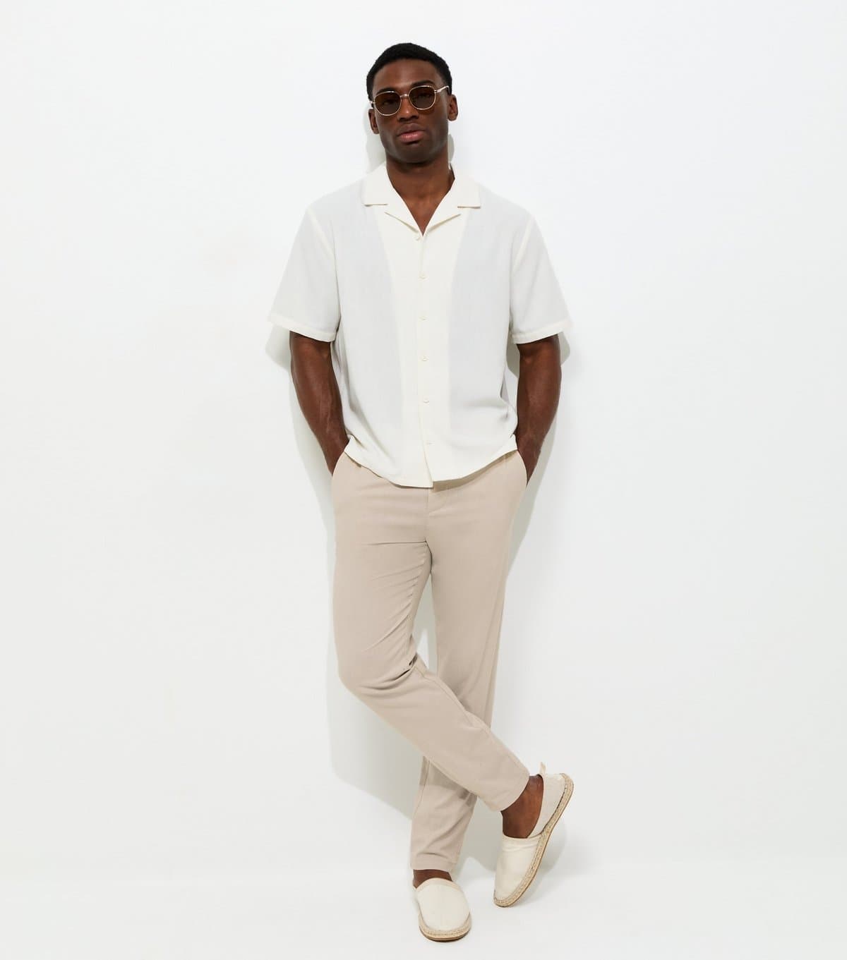 Only and Sons Only & Sons Stone Cotton Rich Tapered Trousers