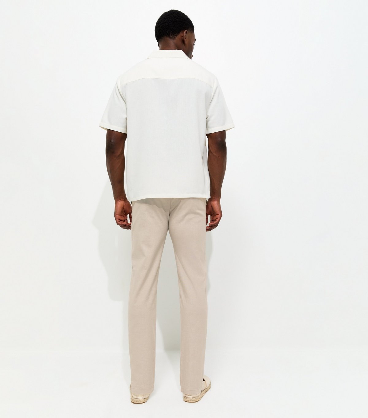 Only and Sons Men's Stone Regular Cotton Rich Tapered Trousers Only and Sons New Look - 4