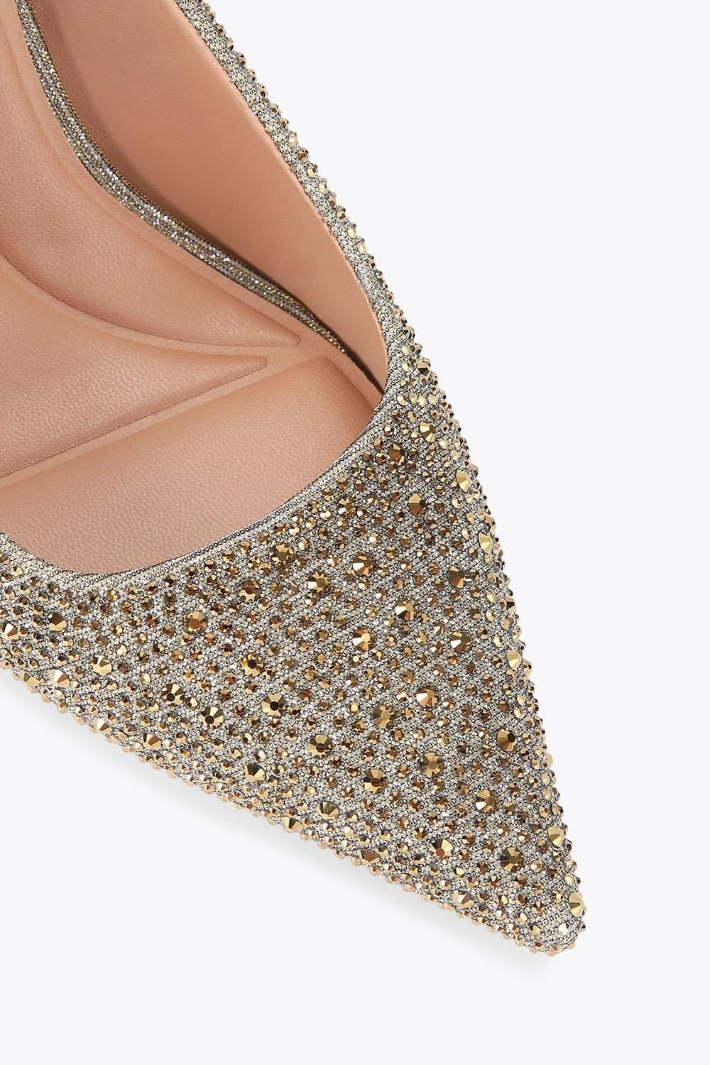 Carvela Carvela Women's 'Spirit Sling Jewel' Fabric Heels in Gold - 4