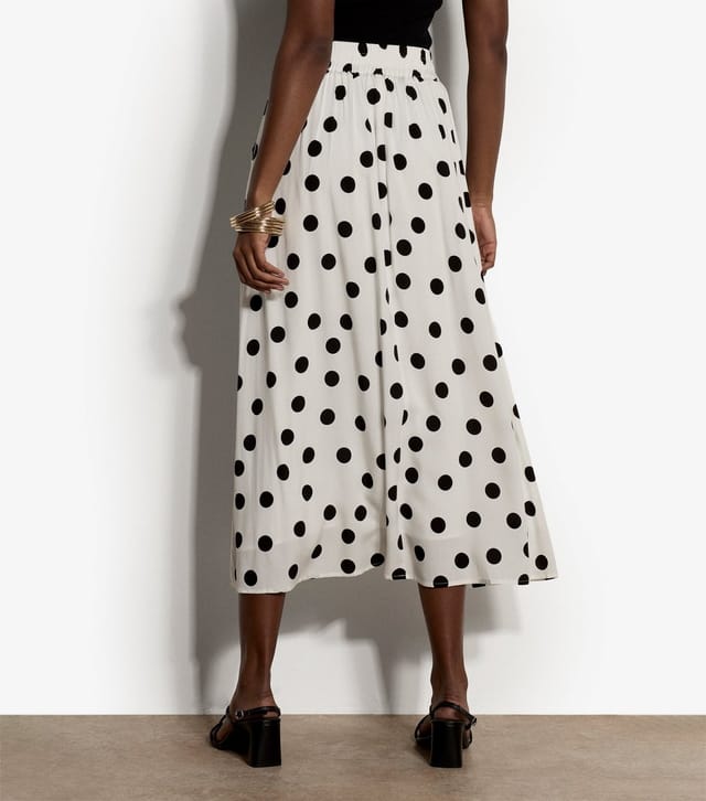 Apricot Women's White Polka Dot Midi Skirt Apricot New Look - 2
