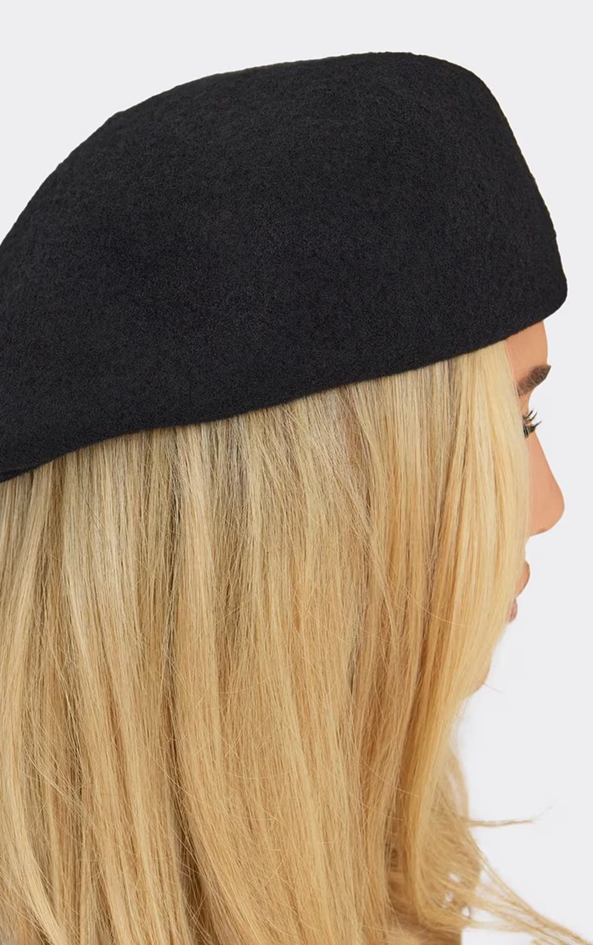 EGO Beret Style Hat In Black, Women's Size UK 0