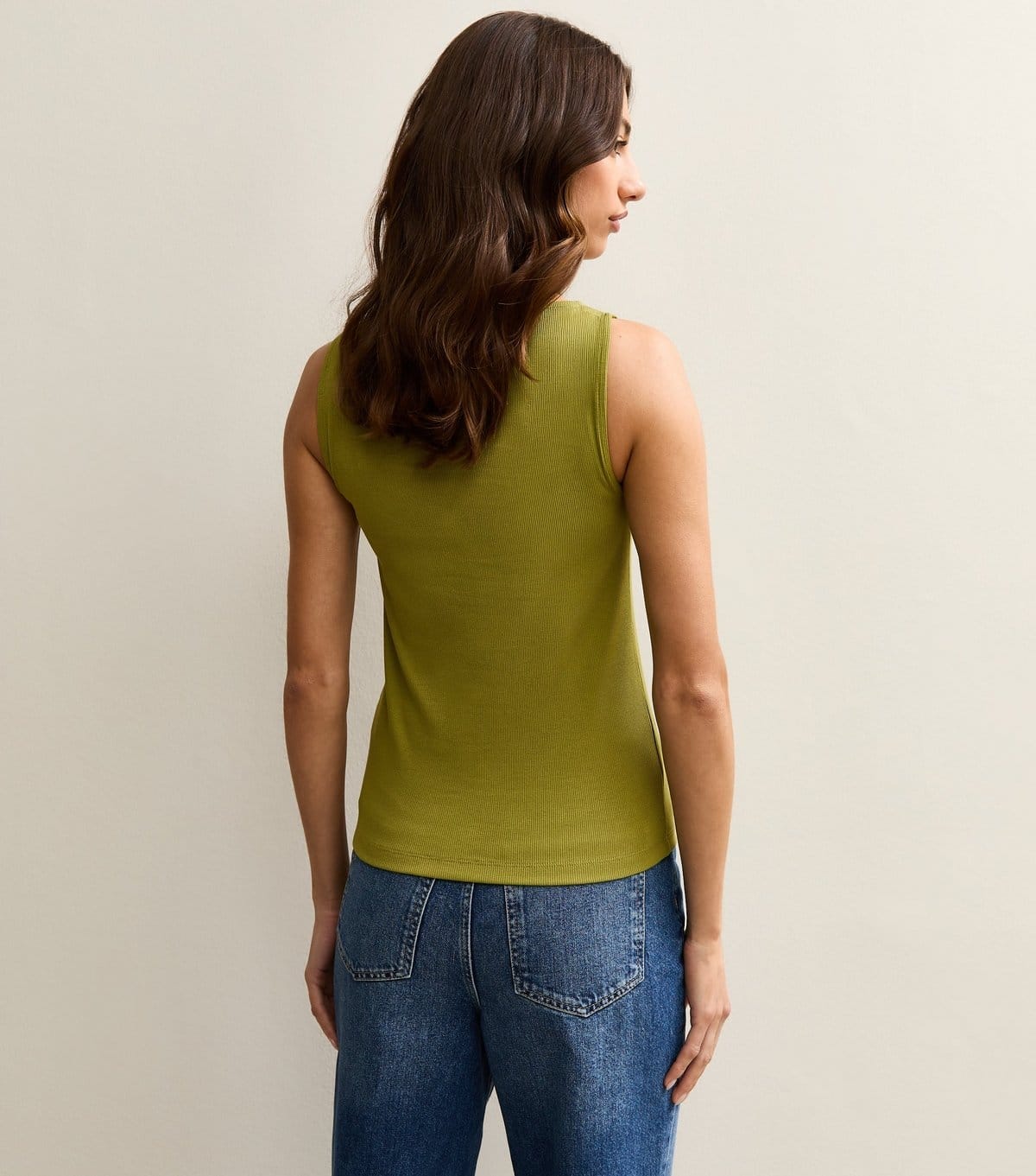 New Look Women's Tall Light Green Button Through Tank Top New Look - 4