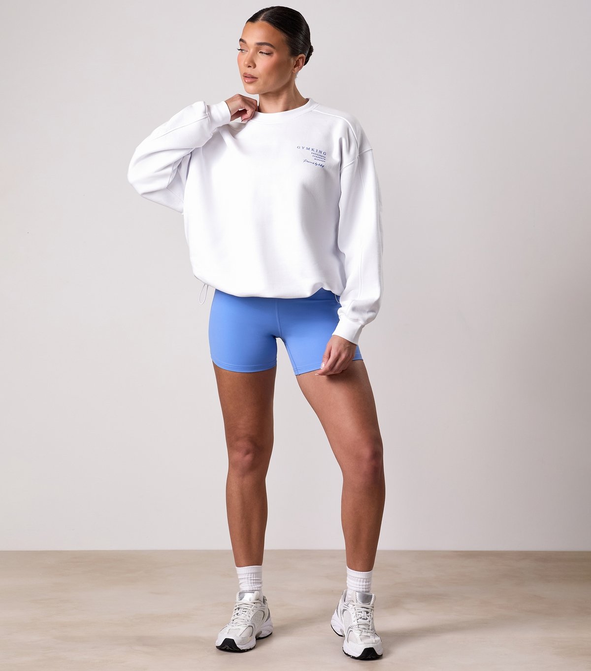 Gym King Women's White Define Crew Neck Sweatshirt Gym King New Look - 2