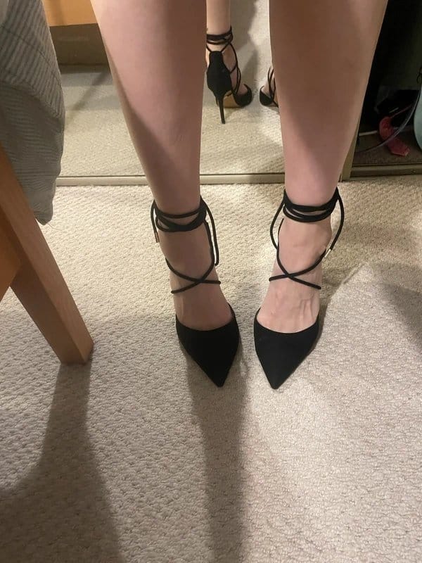 ASOS Asos wide fit black stilettos with straps - 1