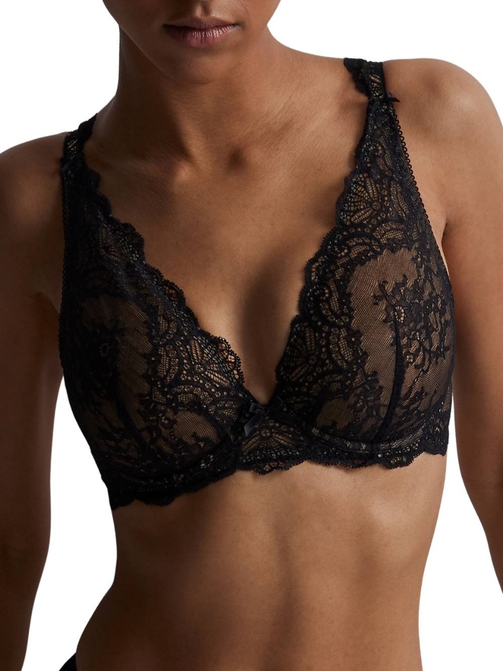 Aubade Aubade Women's Danse Des Sens Triangle Plunge Bra in Black - 3