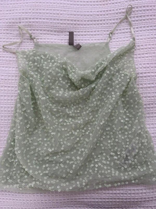 ASOS Mint green sequin cami