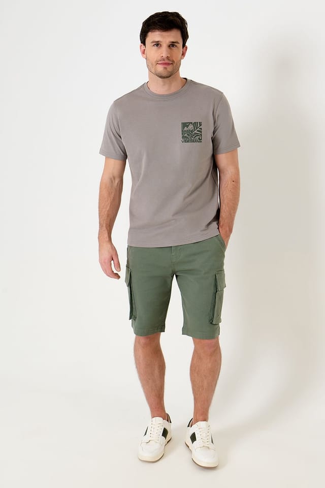 Saltwell Saltwell Men's Graphic Print Cotton T-Shirt in Grey - 3