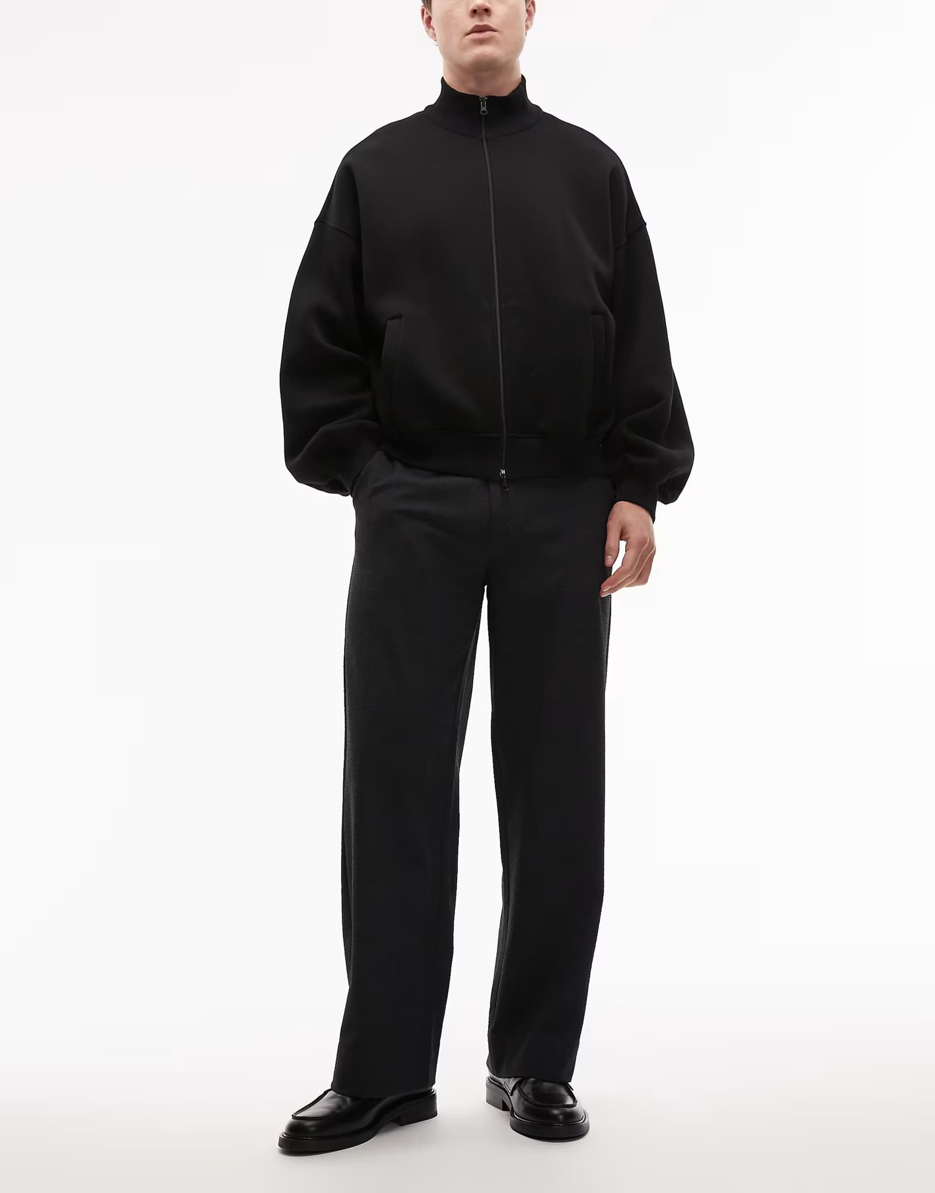 ASOS Allsaints toki relaxed smart trouser in charcoal