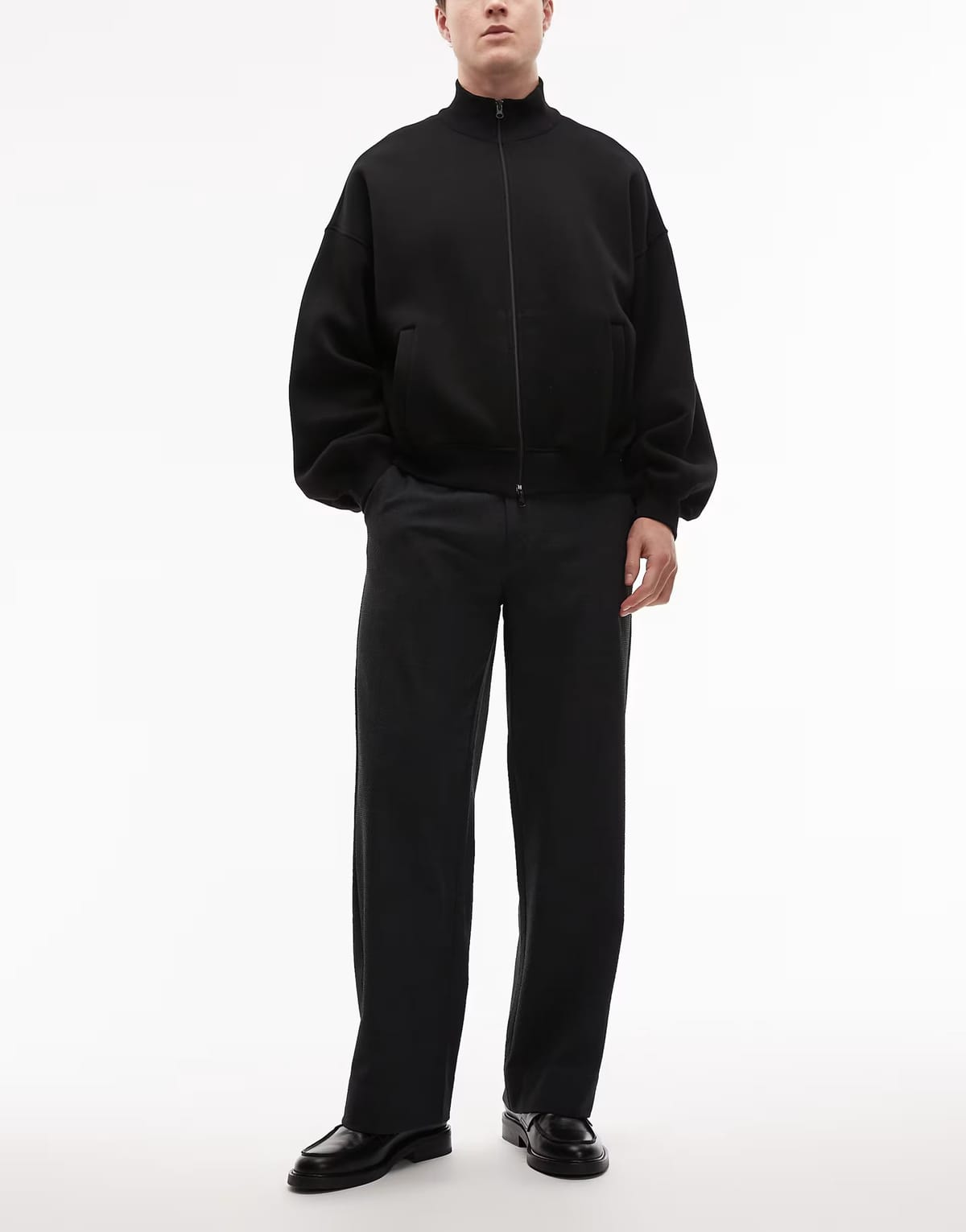 ASOS Allsaints toki relaxed smart trouser in charcoal - 1