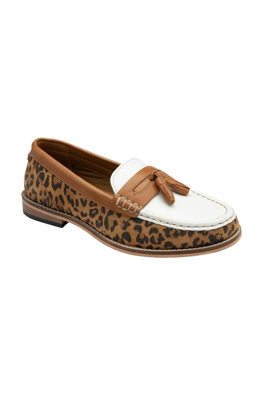 Ravel Ravel Women's Tan & Leopard-Print Leather 'Airton' Loafers