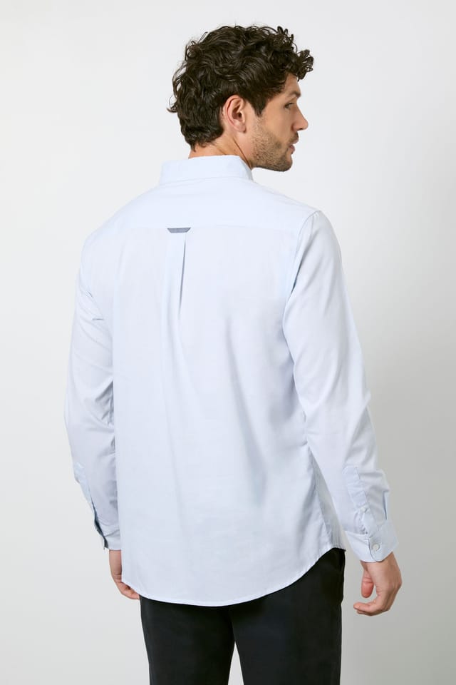 Maine Maine Men's Light Blue Check Long Sleeve Shirt - 3