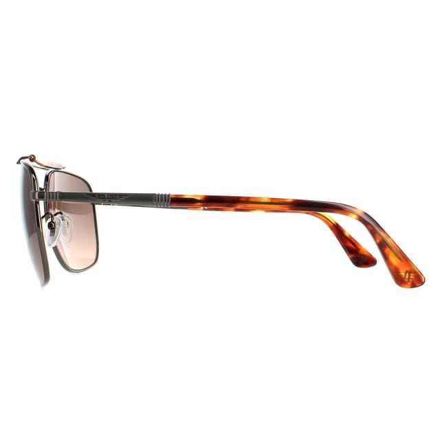 Police Police Men's Aviator Shiny Gunmetal Matte Smoke Gradient Orange SPLD43 Origins 44 in Silver - 3