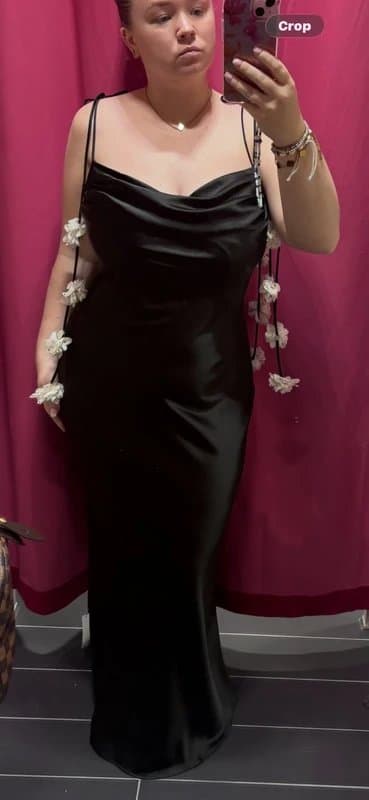 New Look New look satin maxi dress with flower details