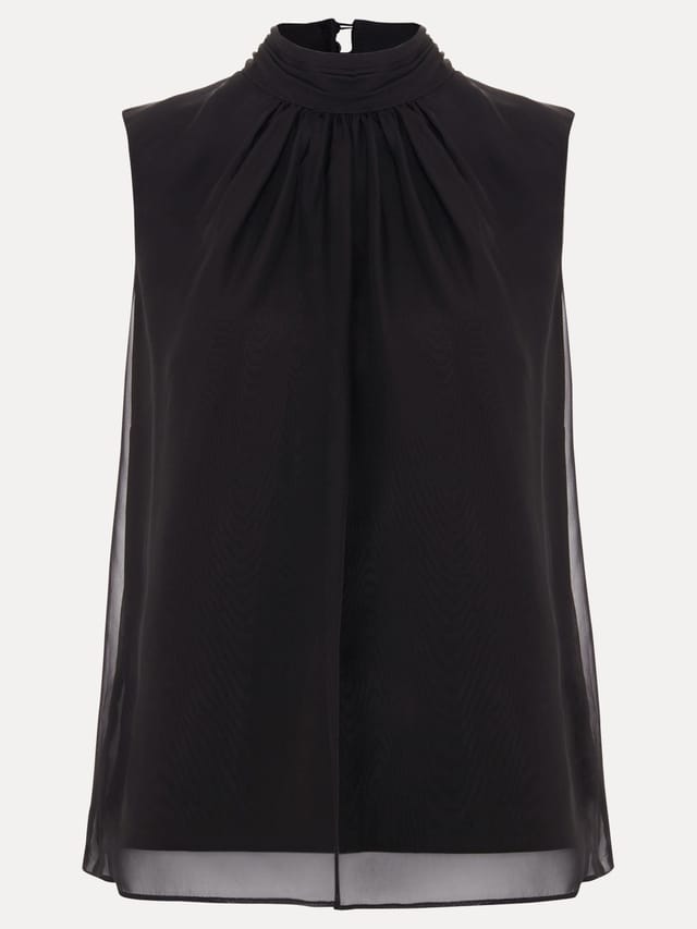 Phase Eight Phase Eight Women's Nella High Neck Top in Black - 2