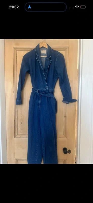 ASOS ASOS denim long sleeve jumpsuit size 8
