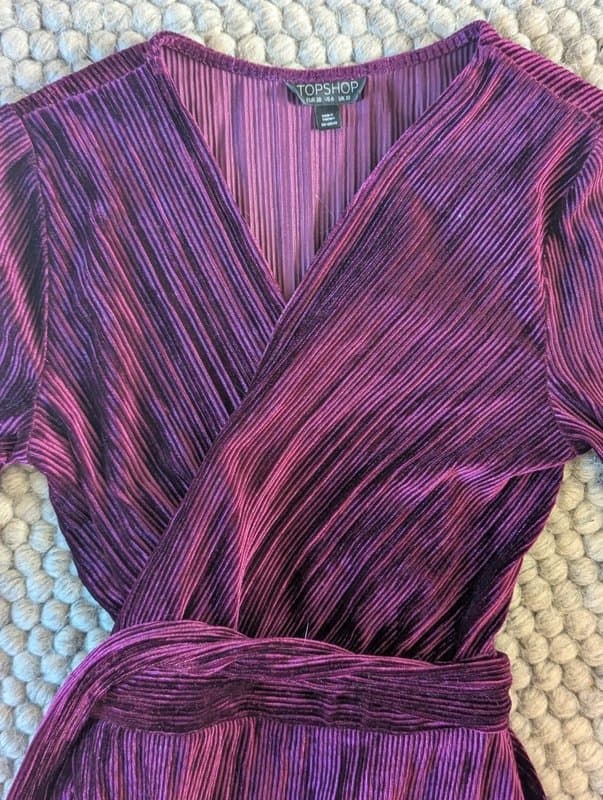 Topshop Topshop velvet wrap dress