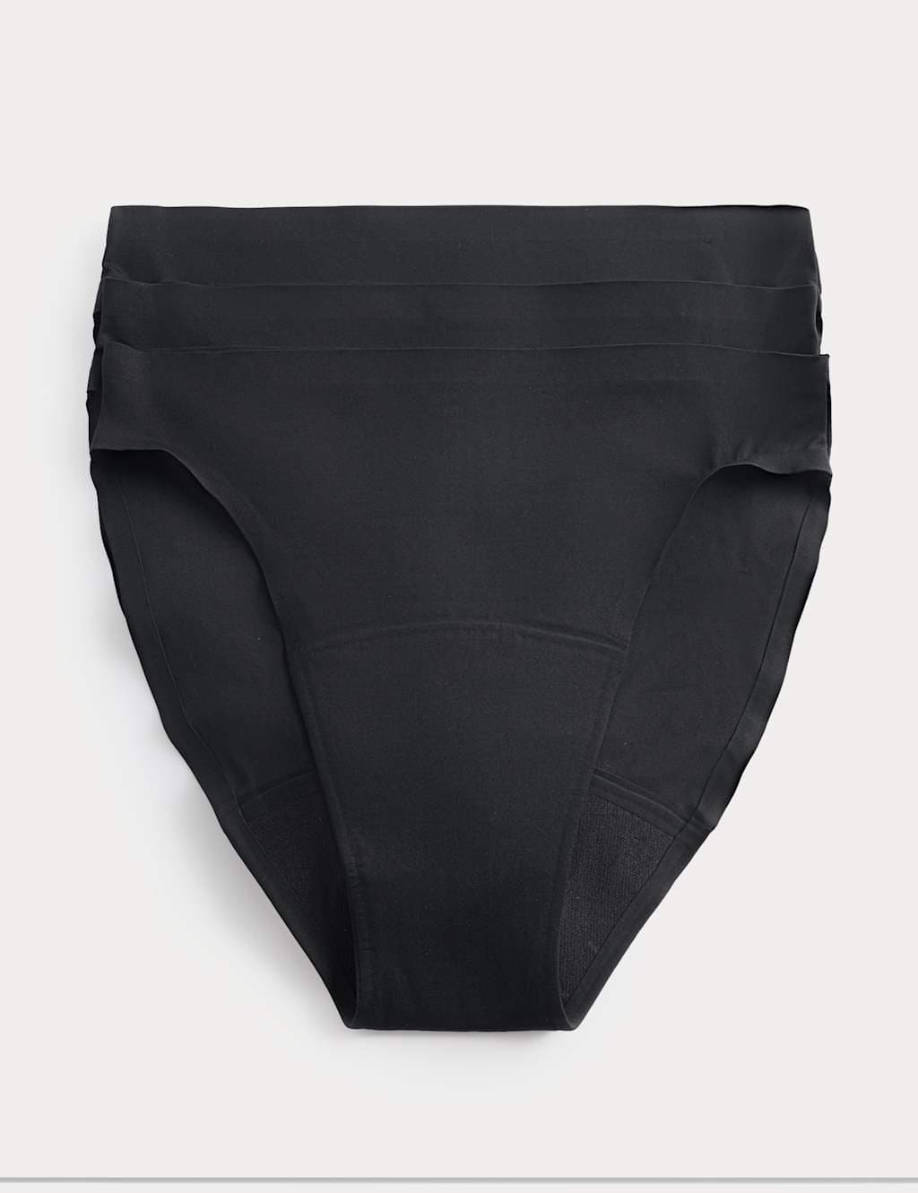 Marks & Spencer M&S 3 Pack No VPL Period High Leg Knickers Black